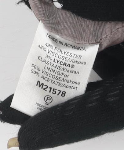 Next Women Black Pinstripe Suit Jacket, Size 8, Petite, Slim Fit