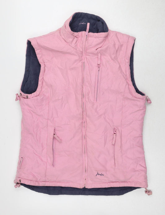 Joules Women's Pink Puffer Jacket, Size 12, Casual Winter Wear