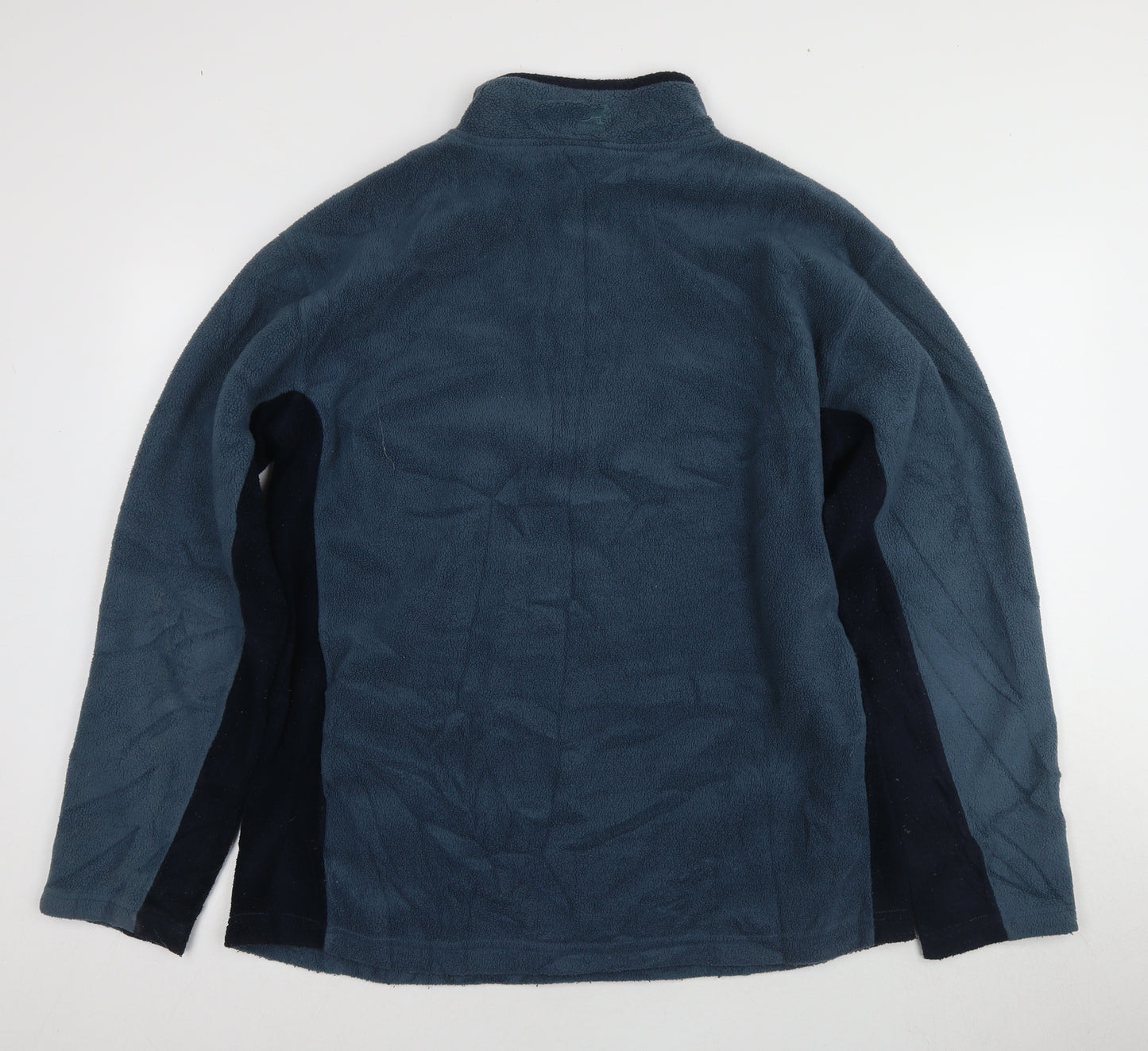 Kangol Men's Blue Fleece Pullover XL Mock Neck