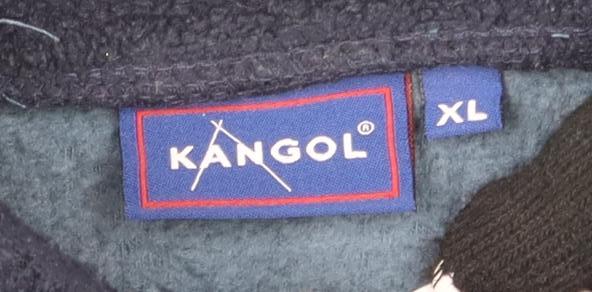 Kangol Men's Blue Fleece Pullover XL Mock Neck