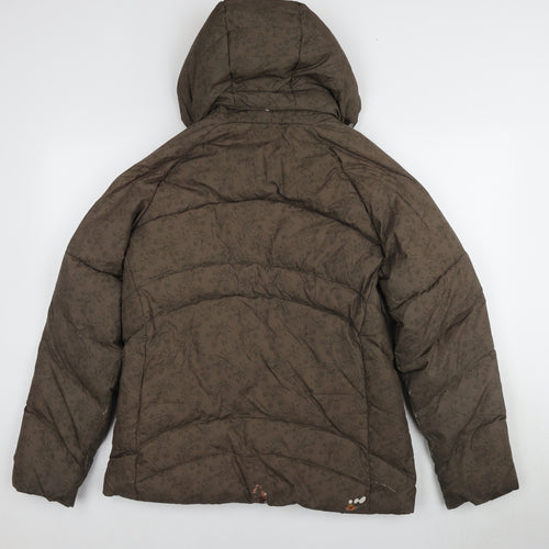 Azpam Women's Brown Puffer Jacket Size S, Hooded