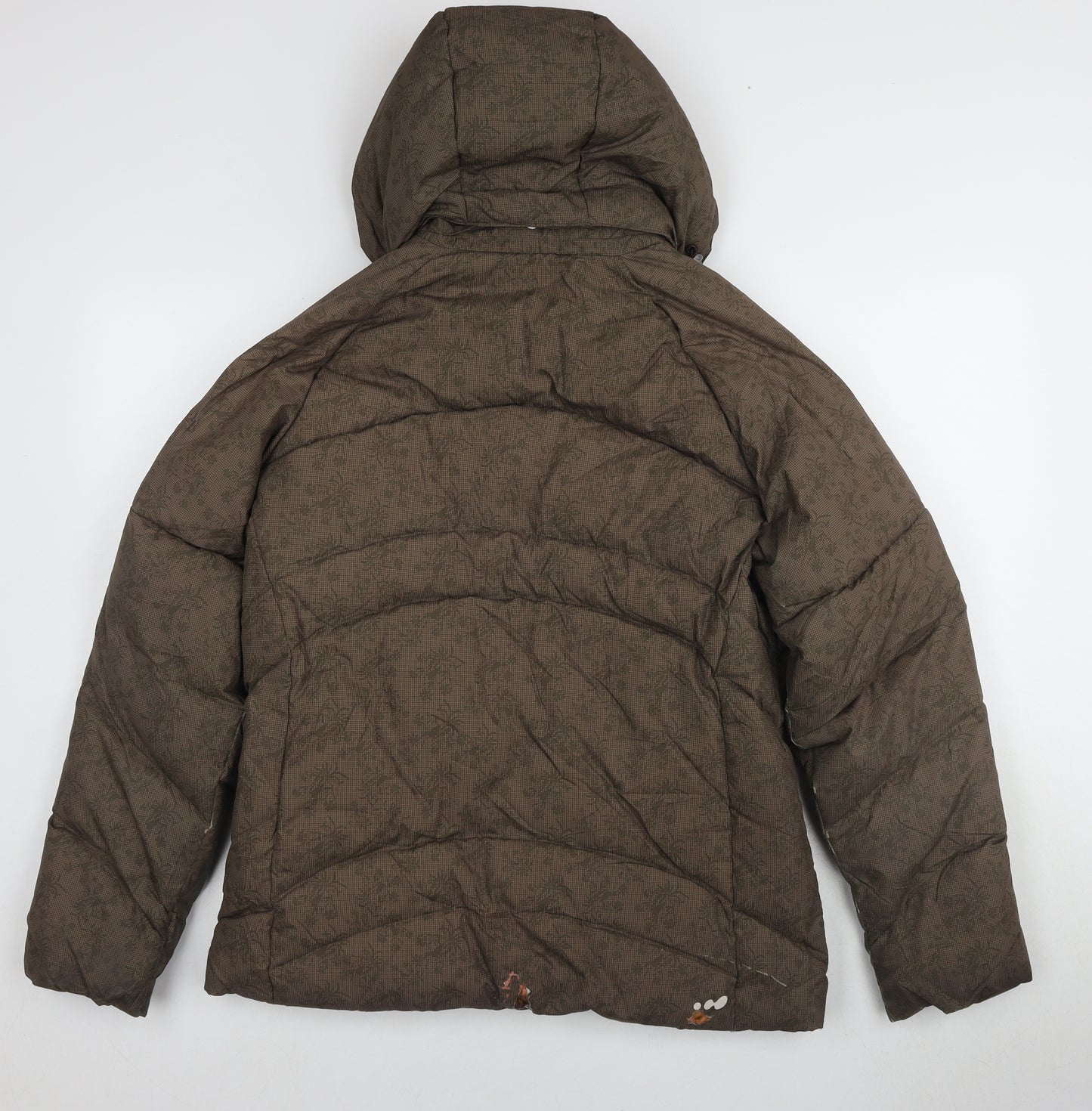 Azpam Women's Brown Puffer Jacket Size S, Hooded