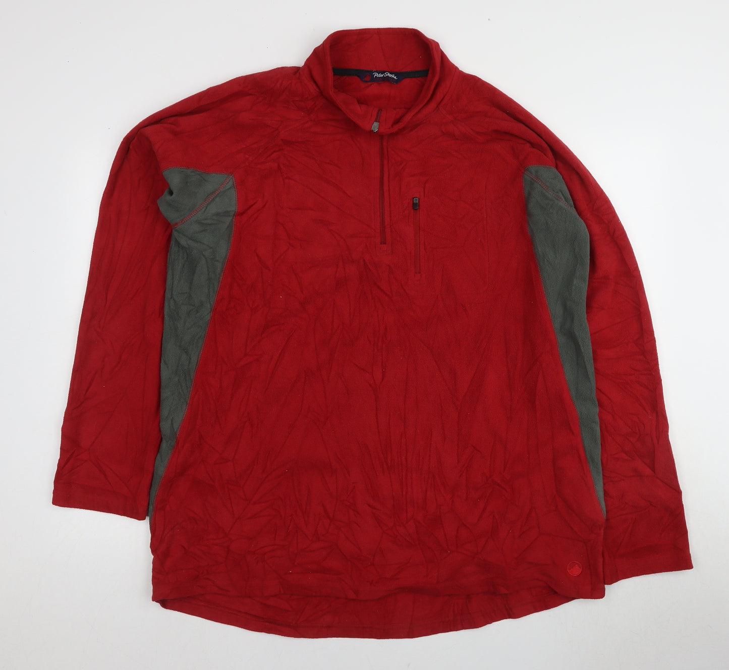Peter Storm Men's Red 1/4 Zip Sweatshirt 2XL Fleece