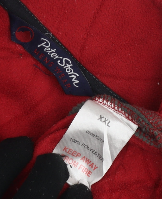 Peter Storm Men's Red 1/4 Zip Sweatshirt 2XL Fleece