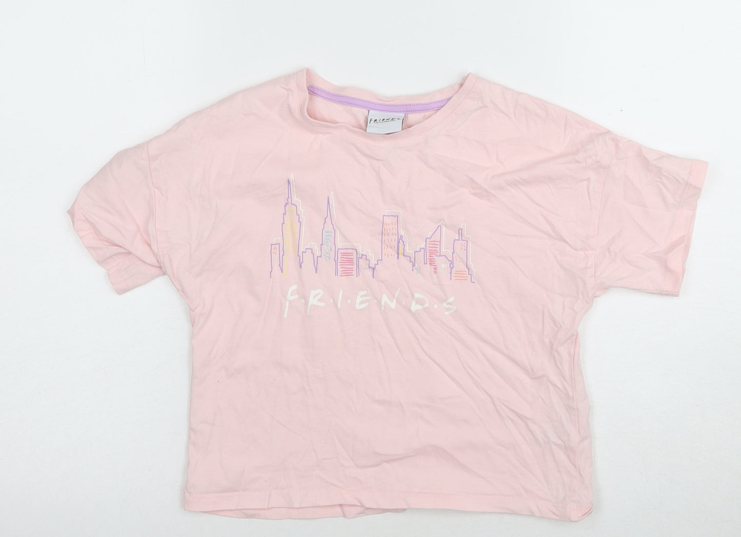 Friends Girls Pink Graphic T-Shirt, 9-10 Years, Logo Design