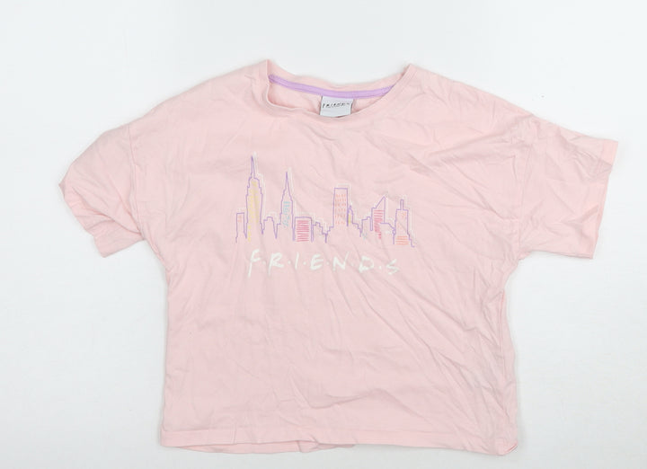 Friends Girls Pink Graphic T-Shirt, 9-10 Years, Logo Design