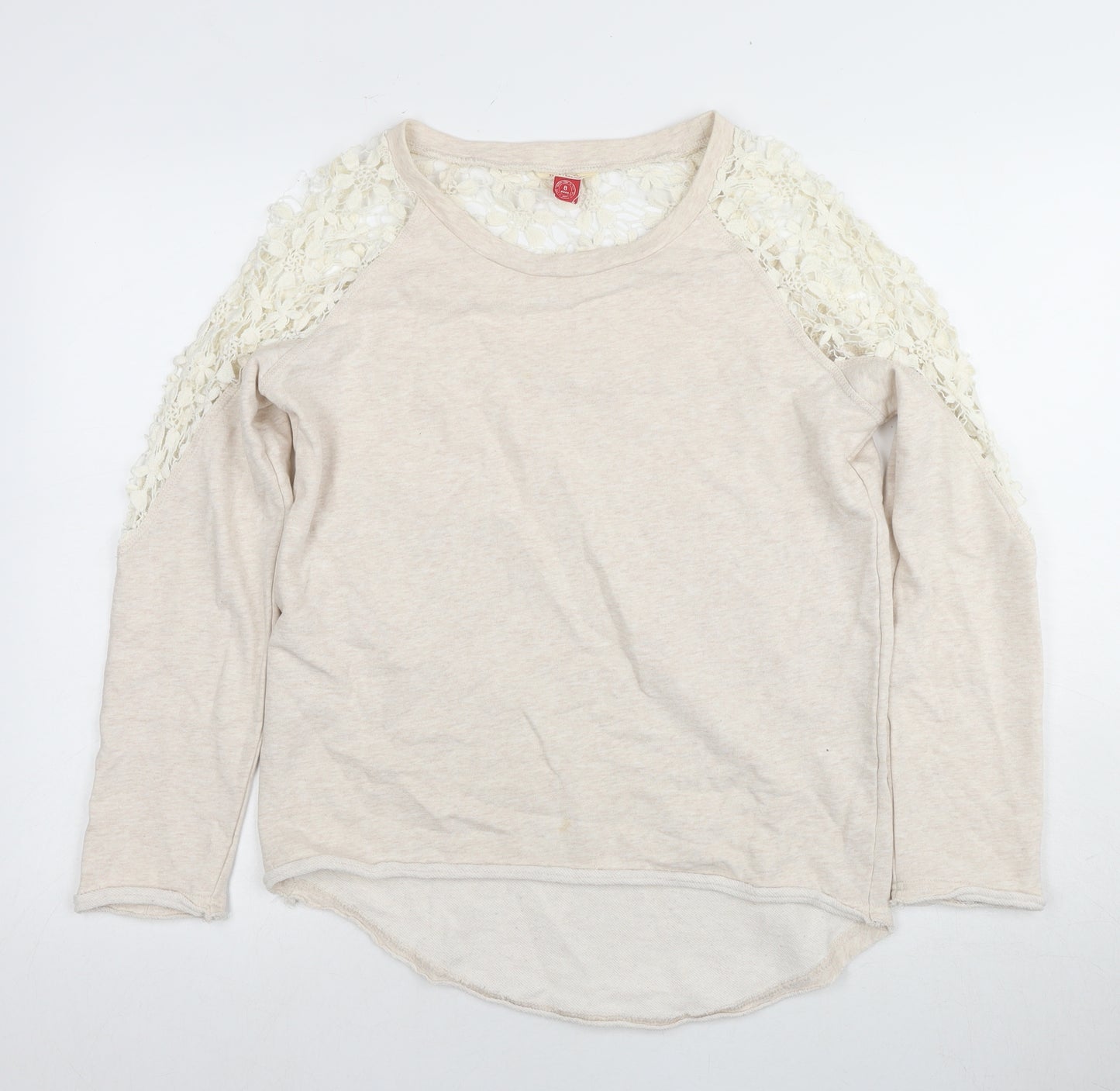 Palmer Heritage Women's Beige Lace Accent Blouse Size 8