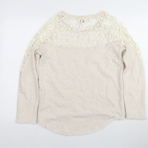 Palmer Heritage Women's Beige Lace Accent Blouse Size 8