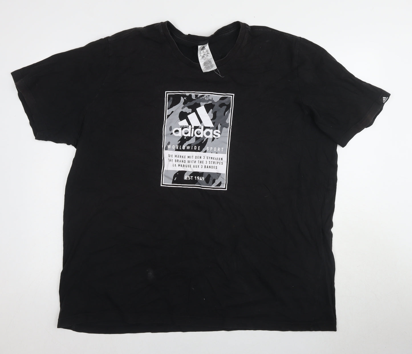 Adidas Men's Black 2XL Graphic T-Shirt