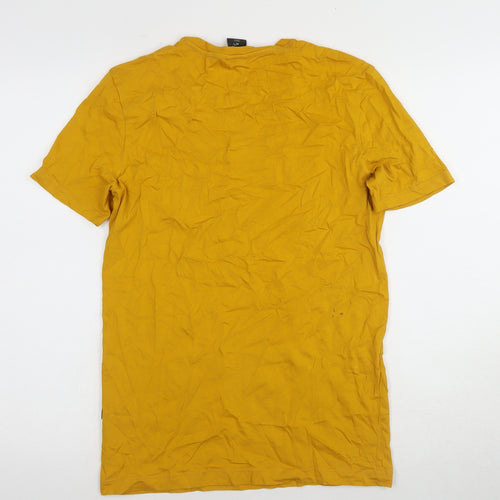 G-Star RAW Men's Yellow Crew Neck T-Shirt M