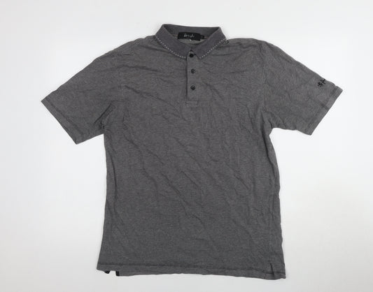 Pringle Men’s Grey Cotton Polo Shirt, Size S, Casual Style