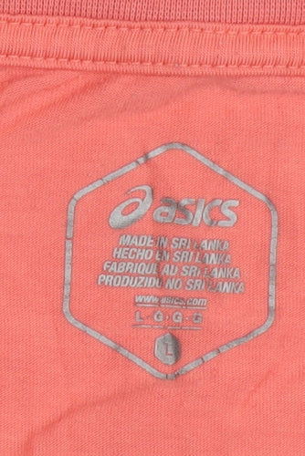 Asics Women's Orange Running V-Neck T-Shirt L