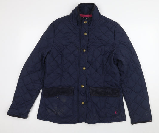 Joules Women's Blue Quilted Jacket Size 14