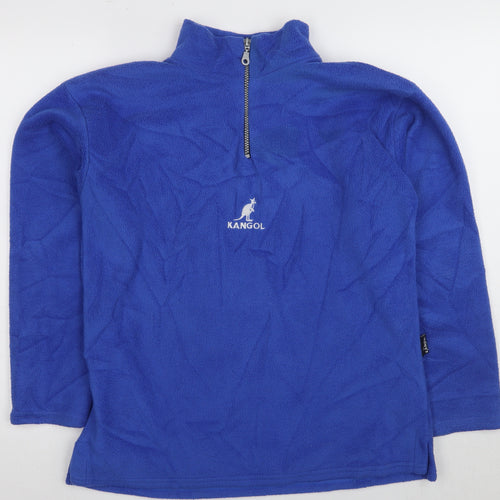 Kangol Men's Blue Medium 1/2 Zip Fleece Sweatshirt