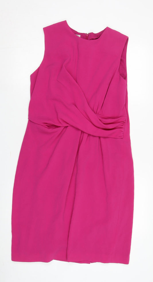 Hobbs Women's Pink Shift Dress Size 16