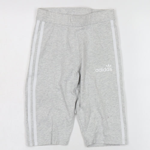 Adidas Boys Grey Athletic Shorts Size 34