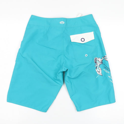 Animal Unisex Blue Board Shorts, Size 8, Quick Dry