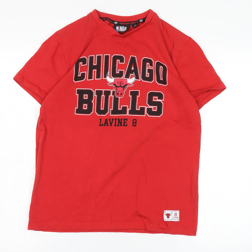 NBA Unisex Red T-Shirt - Size S, Sports Style