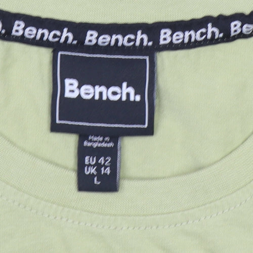 Bench Women’s Green T-Shirt, Size L, Colourblock