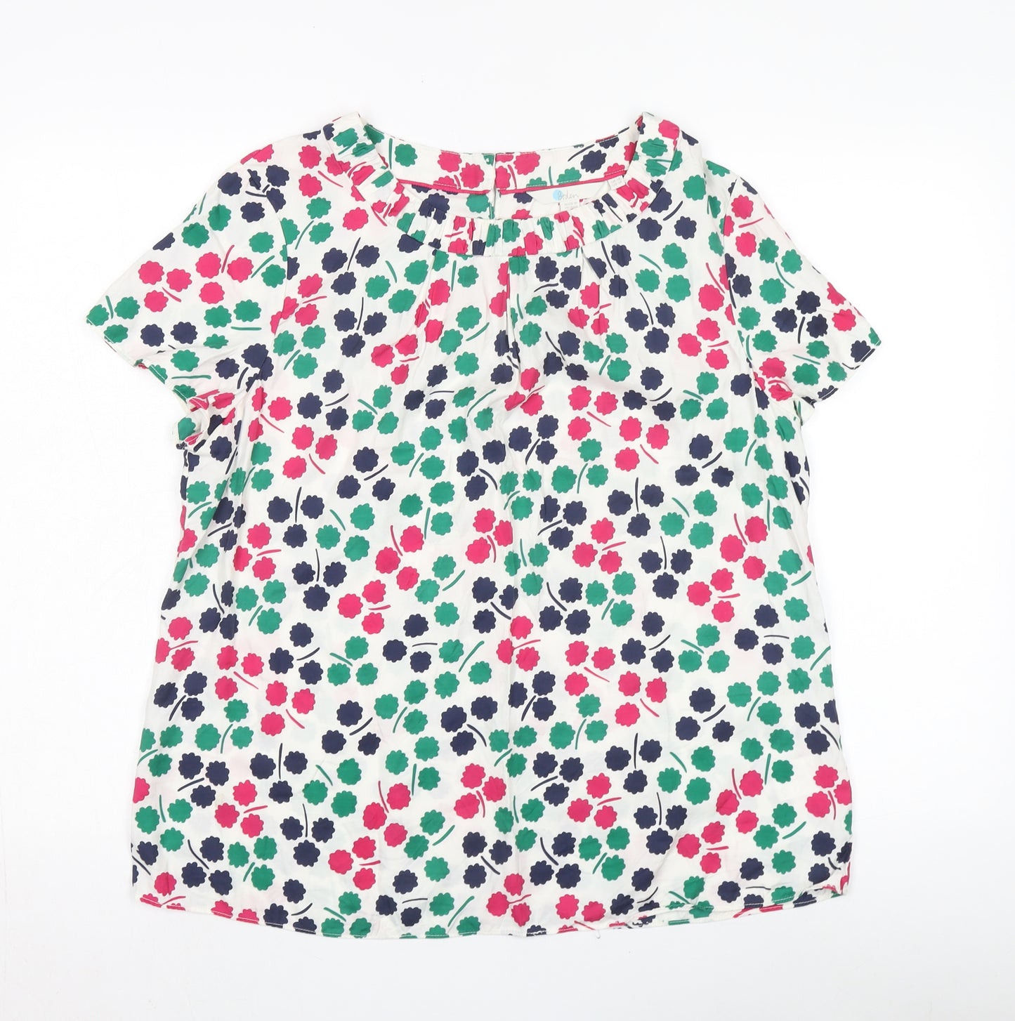 Boden Women's Floral Tunic Blouse, Size 18, Silk Blend