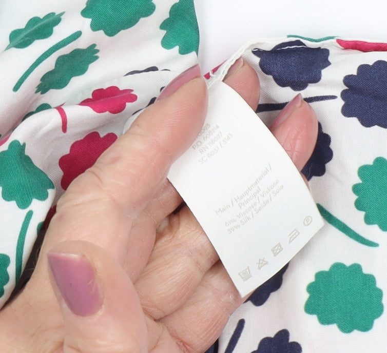 Boden Women's Floral Tunic Blouse, Size 18, Silk Blend