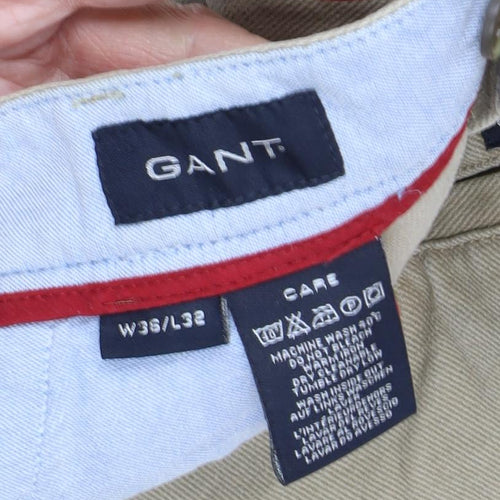 GANT Men's Beige Straight Jeans, Size L, Regular Fit