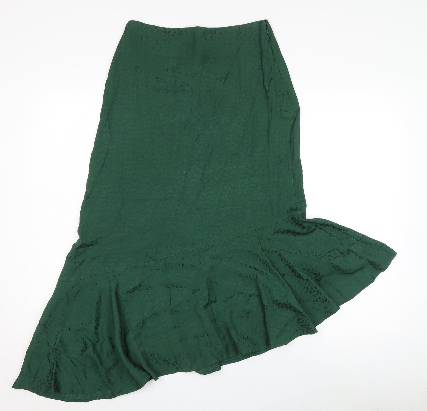 White Stuff Women's Green Trumpet Midi Skirt - Size 8