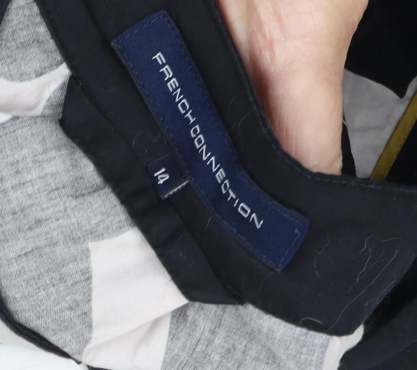 French Connection Women's Black Floral Dress Size 14