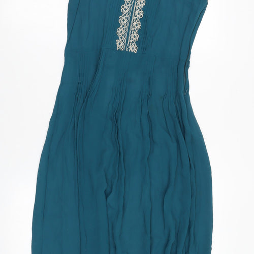 Hobbs Women's Green Shift Dress, Size 8, Elegant Look