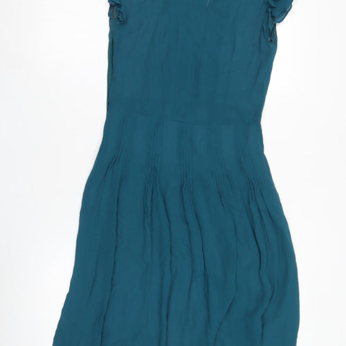 Hobbs Women's Green Shift Dress, Size 8, Elegant Look