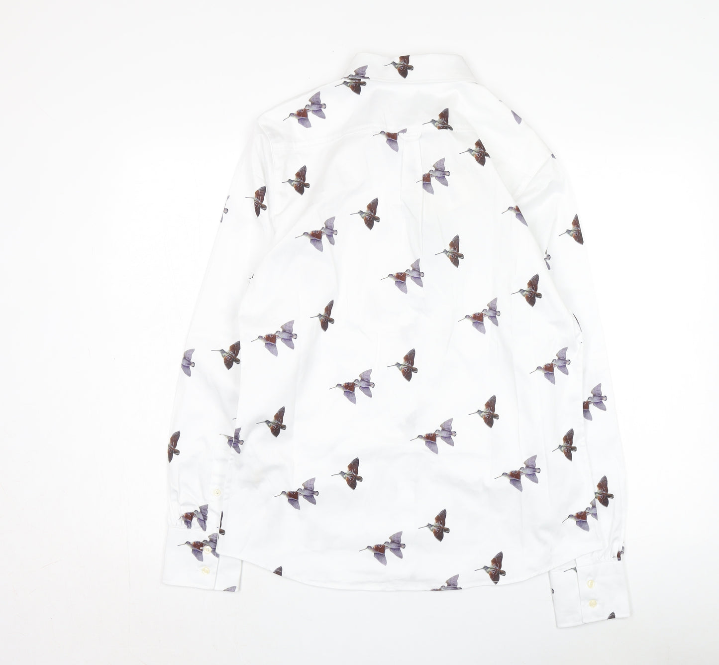 Schöffel Women's White Animal Print Button-Up Shirt Size 14