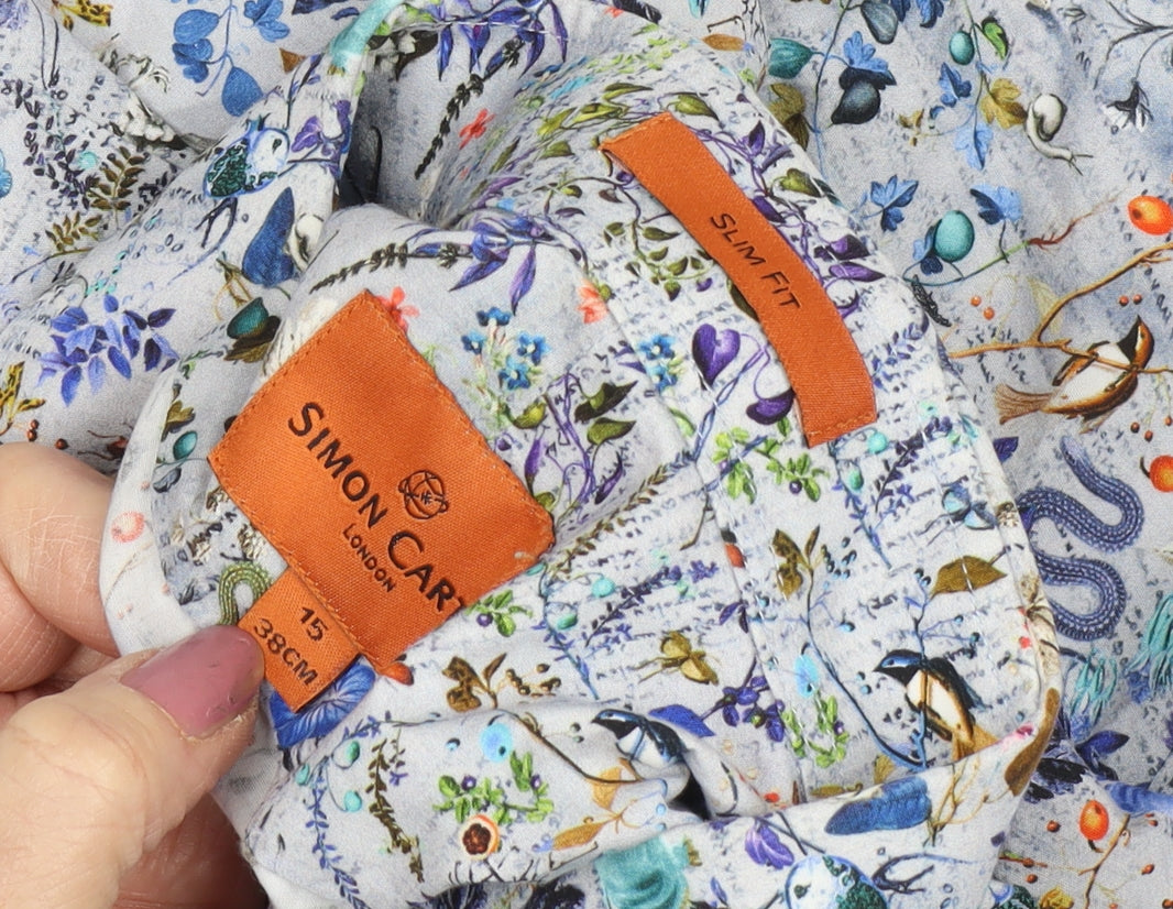 Simon Carter Men's Multicoloured Slim Fit Shirt