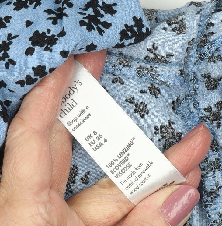 Nobody's Child Women's Blue Floral Dress Size 8