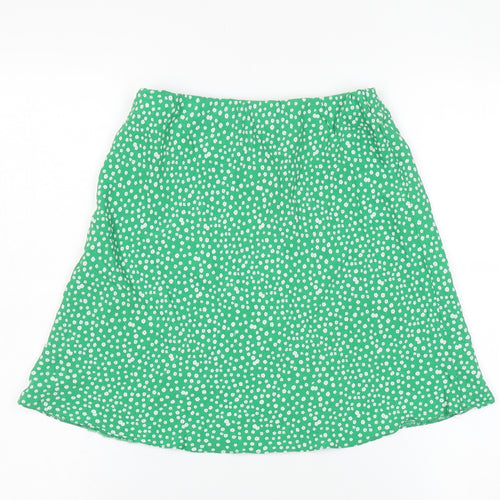 Nobody's Child Women's Green Floral Skirt Size 8