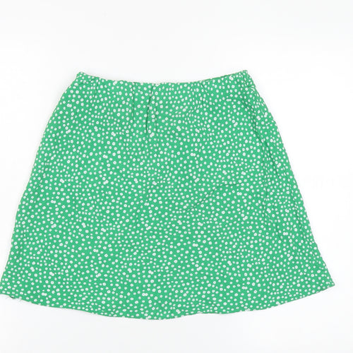 Nobody's Child Women's Green Floral Skirt Size 8