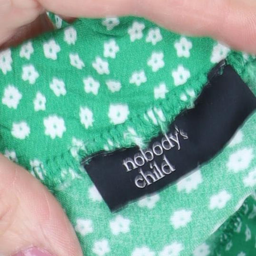 Nobody's Child Women's Green Floral Skirt Size 8