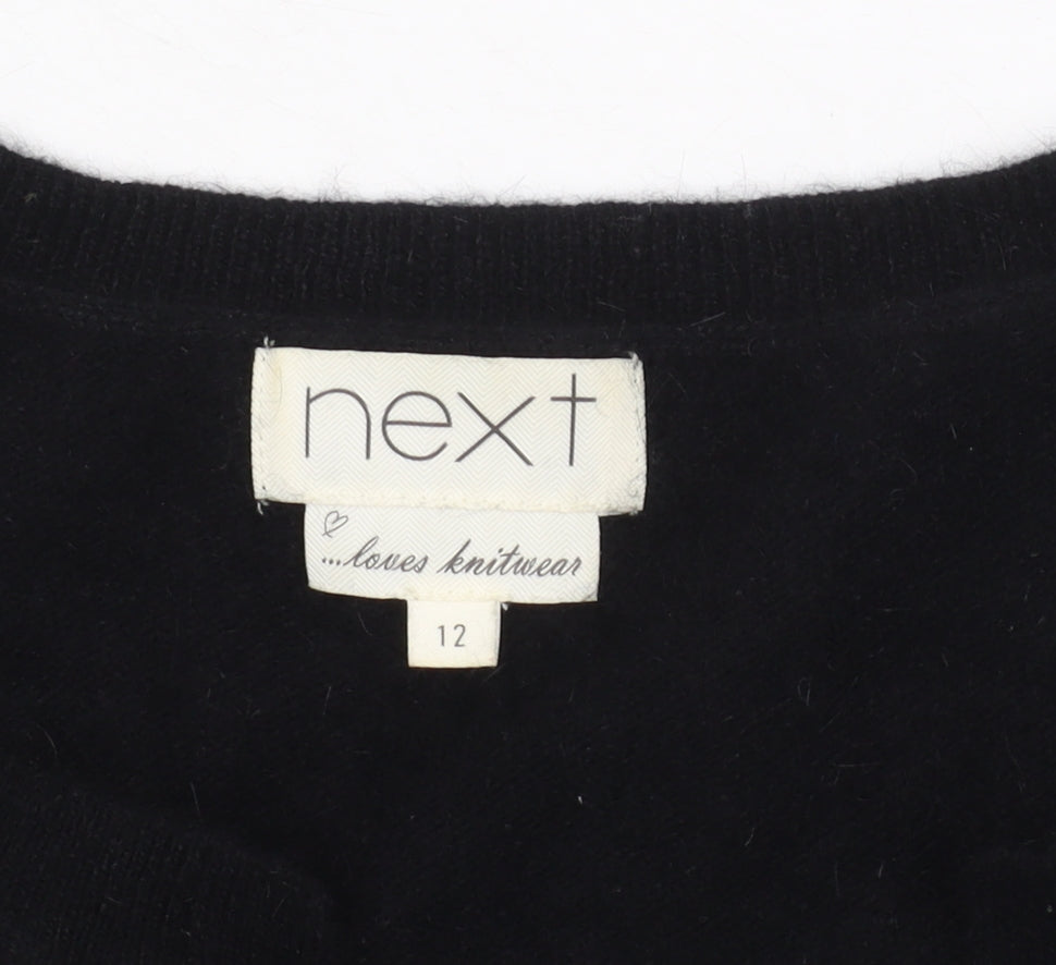 Next Women's Black Round Neck Cardigan Size 12