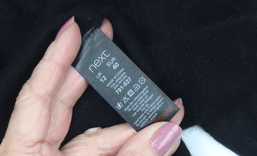 Next Women's Black Round Neck Cardigan Size 12