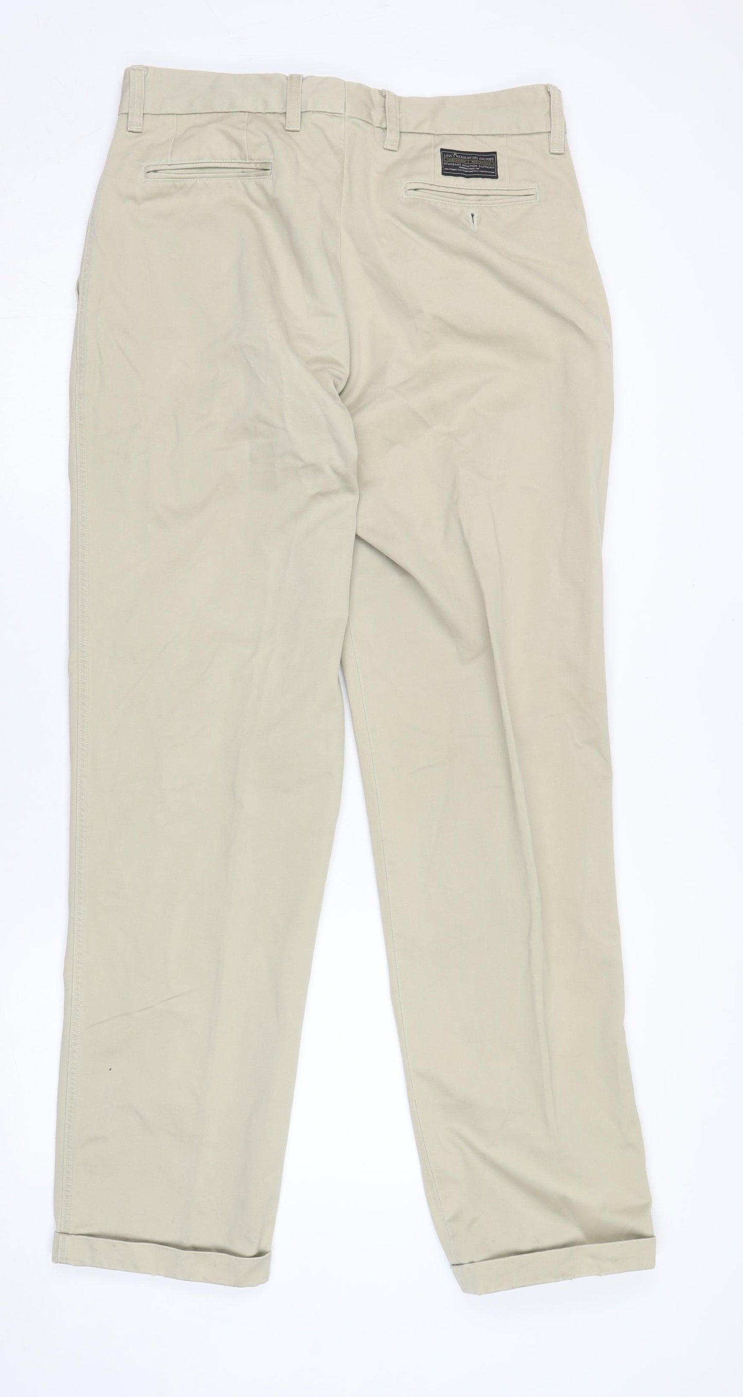 Levi's Men's Beige Chino Trousers, Size 34, Straight