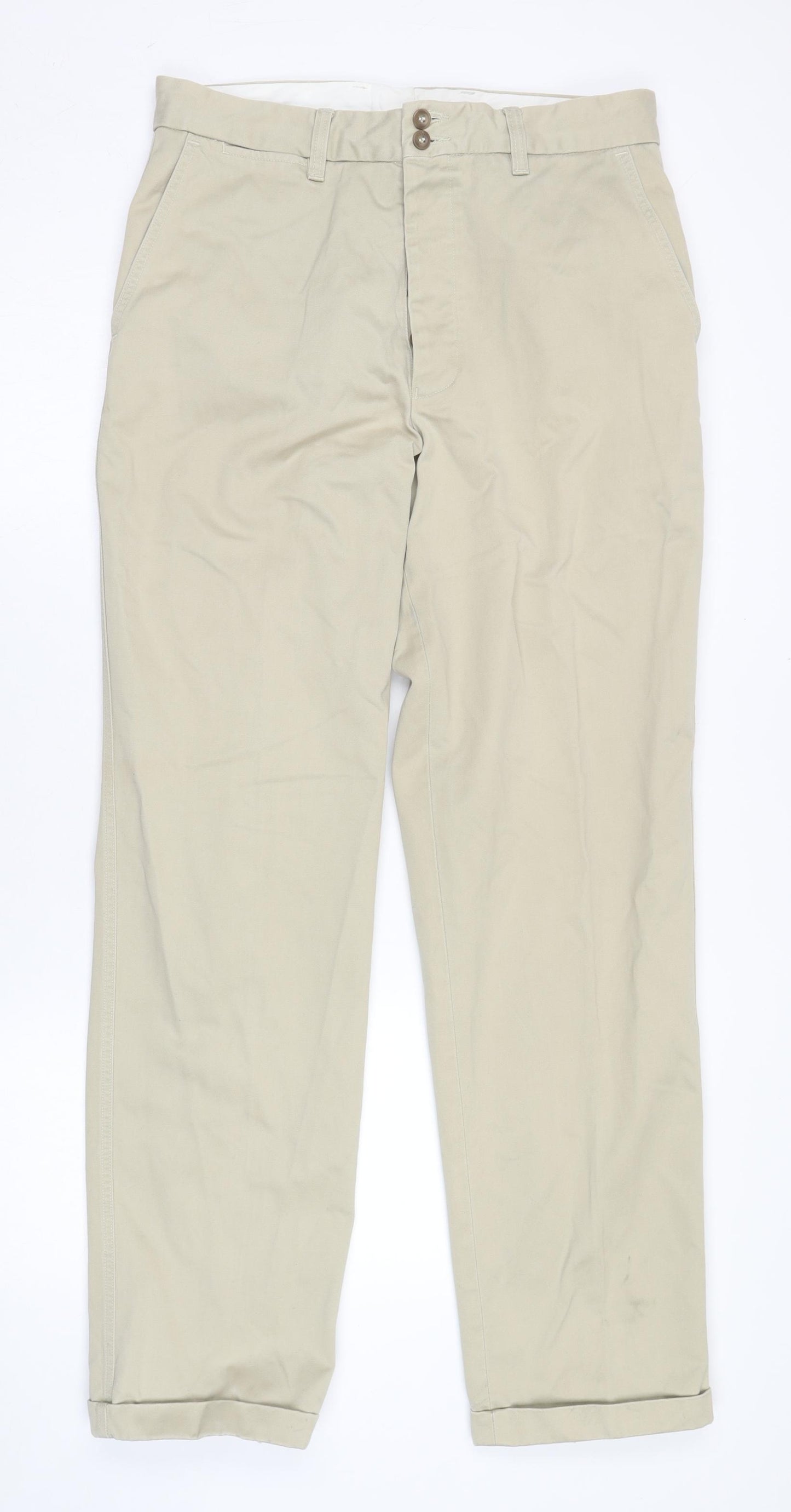Levi's Men's Beige Chino Trousers, Size 34, Straight
