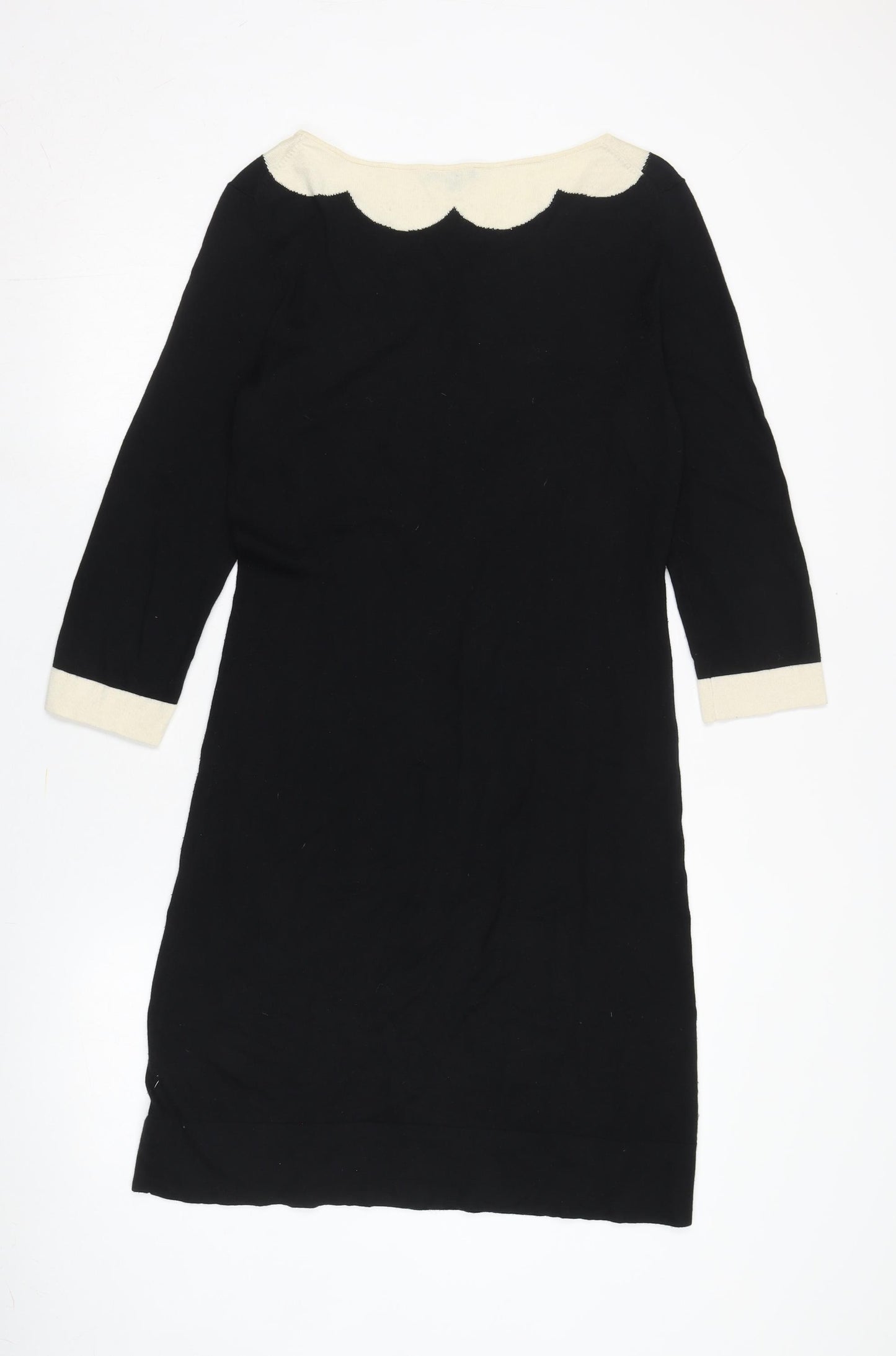 Hobbs Women's Black Scoop Neck Shift Dress Size 12