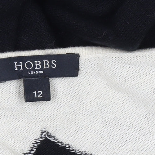 Hobbs Women's Black Scoop Neck Shift Dress Size 12