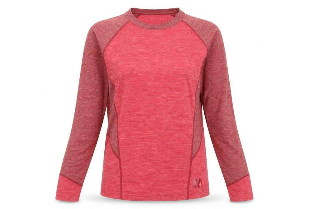 Front view of Sprayway Women's Red Long Sleeve Active T-Shirt, size 10