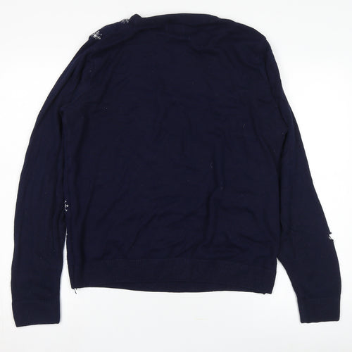 SoulCal & Co Men's Blue Christmas Jumper, XL Pullover