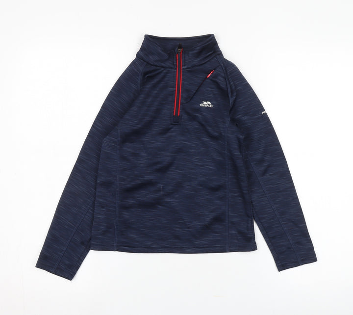 Trespass Boys Blue 1/4 Zip Sweatshirt, Lightweight, 7-8 Years