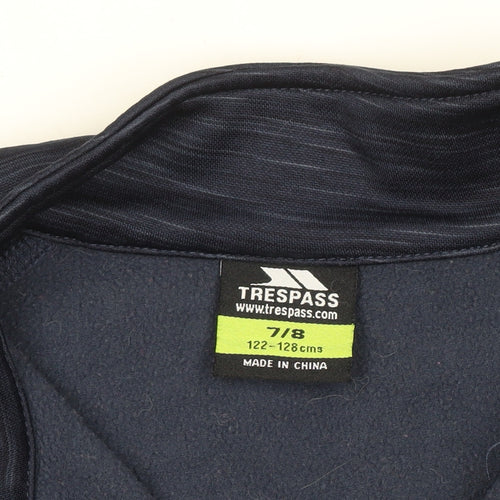 Trespass Boys Blue 1/4 Zip Sweatshirt, Lightweight, 7-8 Years