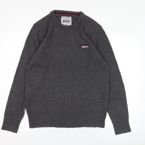 Superdry Men's Grey Wool Pullover Jumper M