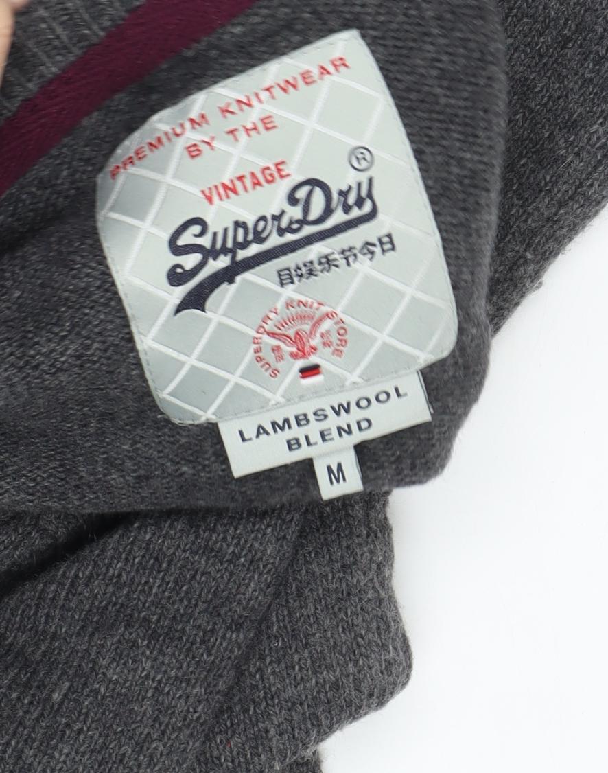 Superdry Men's Grey Wool Pullover Jumper M