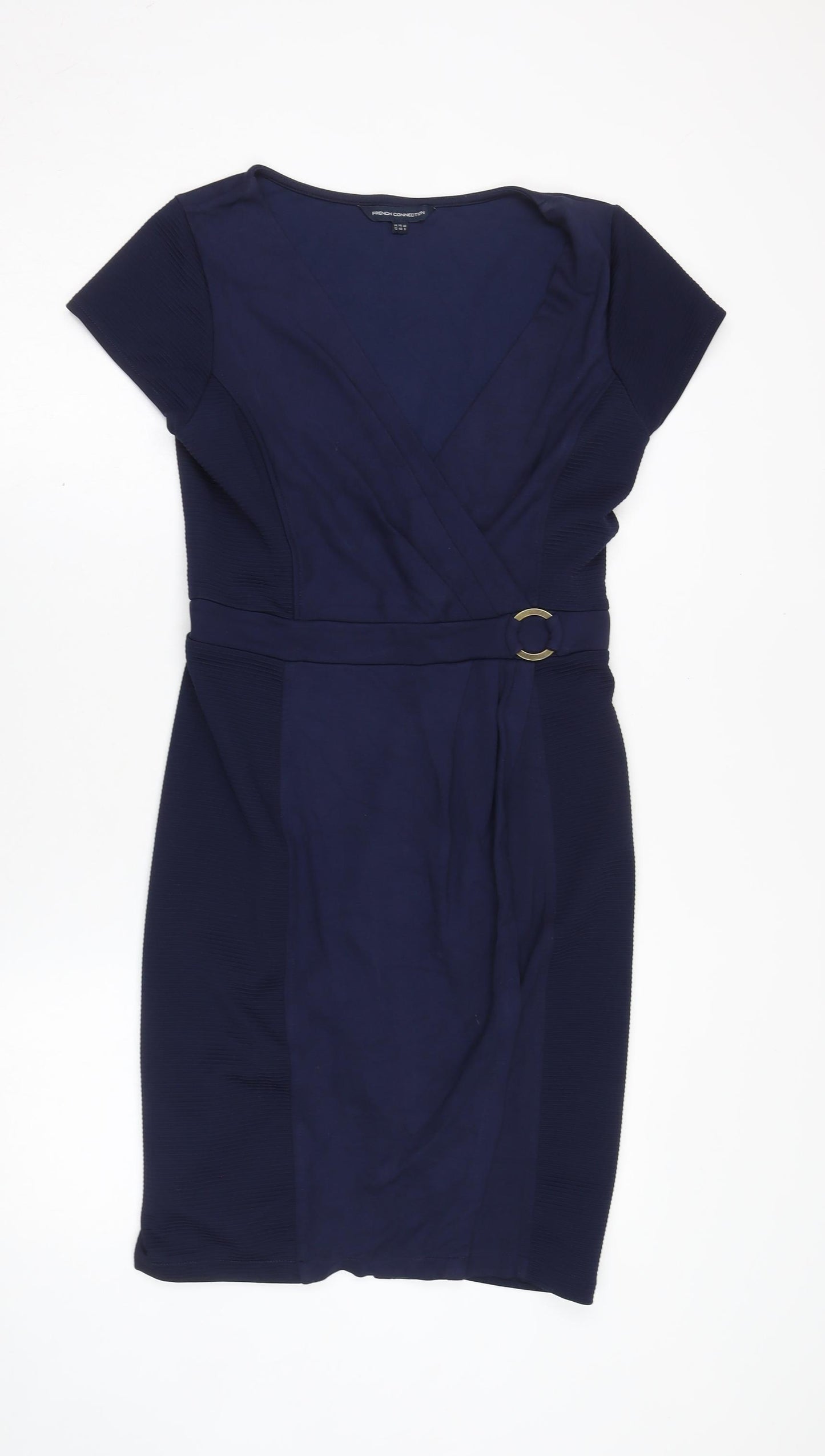 French Connection Women's Blue Wrap Dress Size 12