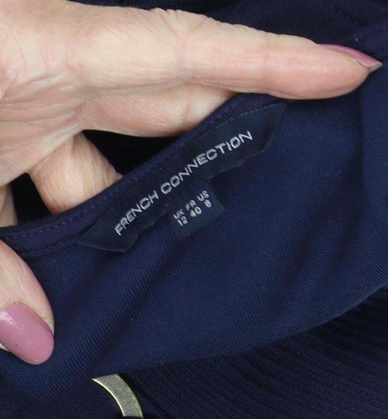 French Connection Women's Blue Wrap Dress Size 12